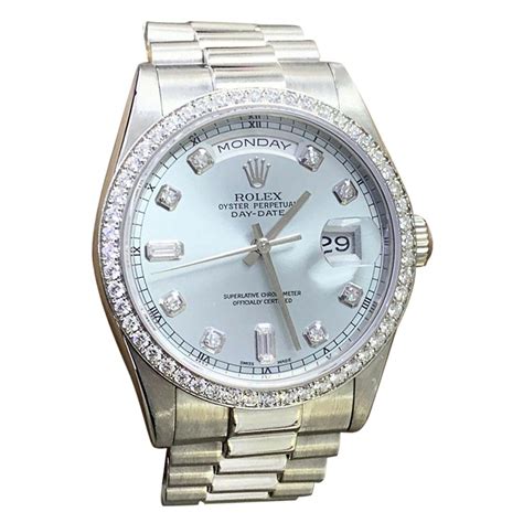 rolex day-date glacier blue dial platinum|rolex diamond watch platinum.